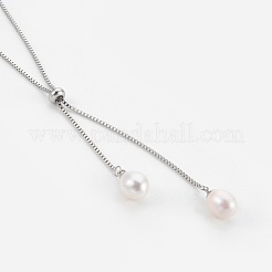 Adjustable 304 Stainless Steel Lariat Necklaces&nbsp;NJEW-JN02257