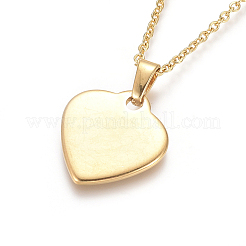 304 Stainless Steel Pendant Necklaces&nbsp;NJEW-F275-20G