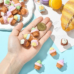 30Pcs 5 Colors Resin Ice Cream Pendants&nbsp;RESI-CJ0004-63