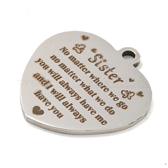 Non-Tarnish 201 Stainless Steel Pendants&nbsp;STAS-L079-26P-02