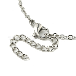Tarnish Resistant 3Pcs 3 Style 304 Stainless Steel Cable Chain Macrame Pouch Empty Stone Holder for Pendant Necklaces Making&nbsp;NJEW-TA00117