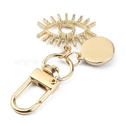 Evil Eye Resin Pendant Decorations for Women&nbsp;KEYC-WH0032-24B