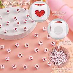 200Pcs White Opaque Acrylic Beads&nbsp;MACR-OC0001-15
