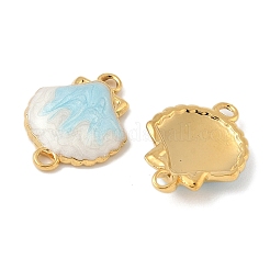 304 Stainless Steel Enamel Shell Shape Connector Charms&nbsp;STAS-U057-16G