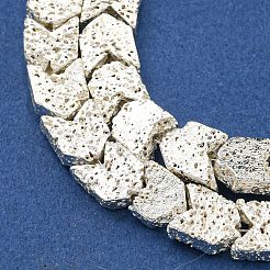 Electroplated Natural Lava Rock Beads Strands&nbsp;G-I360-X02-04