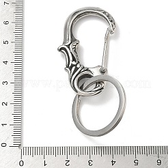 304 Stainless Steel Snap Keychain Clasps&nbsp;STAS-H238-03ASP
