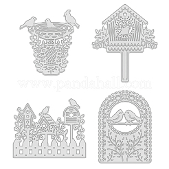4Pcs 4 Styles Carbon Steel Cutting Dies Stencils&nbsp;DIY-DM0001-91