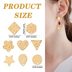18Pcs 9 Style 304 Stainless Steel Stud Earring Findings&nbsp;STAS-SZ0002-88
