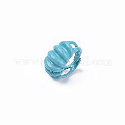 Spray Painted Alloy Cuff Rings&nbsp;RJEW-T011-24B-RS