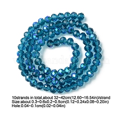 Electroplate Glass Beads Strands&nbsp;EGLA-FS0001-42A