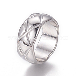 Tarnish Resistant 304 Stainless Steel Finger Rings&nbsp;RJEW-F098-01P