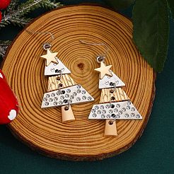 Christmas Tree Alloy Dangle Earrings&nbsp;WG3F9DA-01