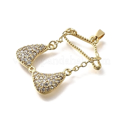 Brass Micro Pave Cubic Zirconia Charms&nbsp;LS-KK-P336-03B-G