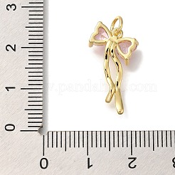 Rack Plating Brass Micro Pave Cubic Zirconia Pendants&nbsp;KK-I720-40G