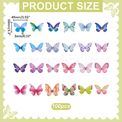 100Pcs 3D Butterfly Organza Rinestone Face Eye Stickers&nbsp;MRMJ-ME0001-06