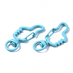 Spray Painted Eco-Friendly Alloy Swivel Snap Hooks Clasps&nbsp;PALLOY-T080-11-NR
