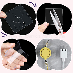 40Pcs Square Transparent Silicone Double-sided Tape&nbsp;DIY-SC0031-07