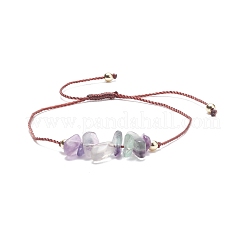 4Pcs 4 Style Chips Natural Mixed Beaded Bracelets Set with Brass Beads&nbsp;BJEW-JB07987-02