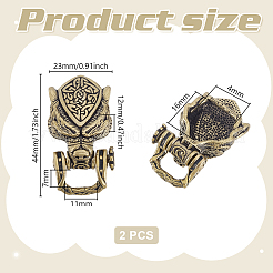 1Pc Brass Wolf Shackle Clasps&nbsp;KK-GA0002-23B