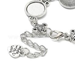 Antique Silver Plated Alloy Link Chain Bracelet Making&nbsp;MAK-K023-03E-AS