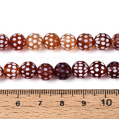 Tibetan Style Natural Agate dZi Beads Strands&nbsp;G-T144-36A-02