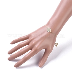 Adjustable Brass Micro Pave Cubic Zirconia Slider Bracelets&nbsp;BJEW-JB04982-05