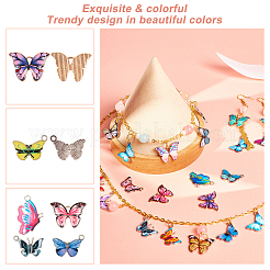 Printed Alloy Enamel Pendants&nbsp;PALLOY-PH0013-29