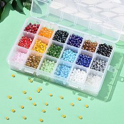 18 Colors Electroplate Glass Beads&nbsp;EGLA-JP0002-03B-4mm