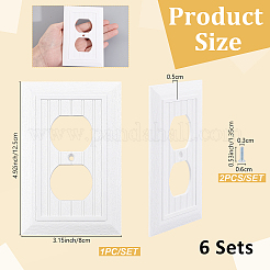 Plastic Receptacle Outlet Wall Plate&nbsp;AJEW-WH0912-10A
