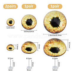 4Pairs 3 Styles Glass Craft Eyes&nbsp;DIY-FH0010-36