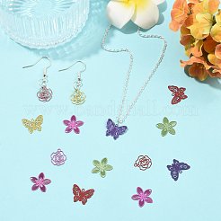 40Pcs 10 Styles Spray Paint 430 Stainless Steel Pendants&nbsp;STAS-FS0002-19