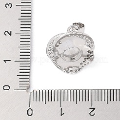 Brass Micro Pave Cubic Zirconia Pendants&nbsp;ZIRC-I066-06P-01