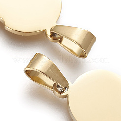 304 Stainless Steel Split Pendants&nbsp;STAS-F214-01G