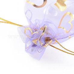 Heart Printed Organza Bags&nbsp;OP-R022-7x9-M