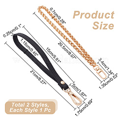 2Pcs 2 Style Wristlet Bag Straps&nbsp;DIY-WR0003-05G