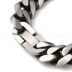 304 Stainless Steel Cuban Link Chain Bracelets for Women Men&nbsp;BJEW-Q341-15E-AS