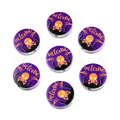 Halloween Printed Natural Wood Beads&nbsp;WOOD-T021-64
