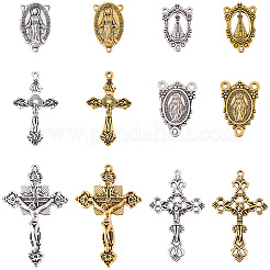 48Pcs 12 Styles DIY Alloy Pendant and Link Findings Kits&nbsp;FIND-SC0021-27