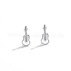 Anti-Tarnish Rhodium Plated Sterling Silver Stud Earrings&nbsp;EJEW-BB67164-P