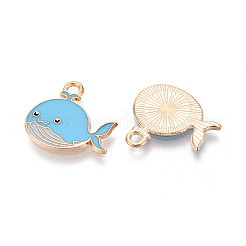 Marine Animals Alloy Enamel Pendants&nbsp;X-ENAM-T022-34B