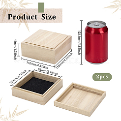 Wood Storage Boxes&nbsp;CON-WH0095-141A