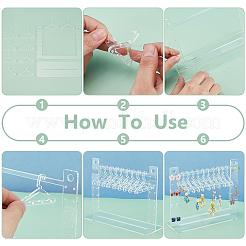 Coat Hanger Removable Acrylic Earring Displays&nbsp;EDIS-WH0041-02A-01
