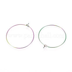 Ion Plating(IP) 316L Surgical Stainless Steel Hoop Earring Findings&nbsp;STAS-D164-01M