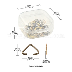 100Pcs 5 Colors Iron Triangle Rings&nbsp;IFIN-YW0001-82