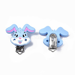 Food Grade Eco-Friendly Silicone Baby Pacifier Holder Clips&nbsp;SIL-N002-13B
