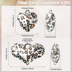 8Pcs 2 Colors Acrylic Pendants&nbsp;OACR-YW0002-55