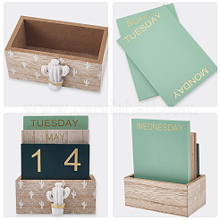 Wood Calendar&nbsp;AJEW-WH20096-56A-01