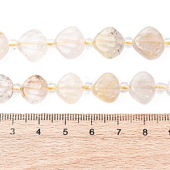 Natural Gold Rutilated Quartz Caraved Beads Strands&nbsp;G-H339-A02-01