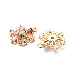 Brass Cubic Zirconia Charms&nbsp;X-KK-Q761-32G-NF
