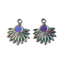 Ion Plating(IP) 304 Stainless Steel Pendant Cabochon Settings&nbsp;STAS-G278-05MC